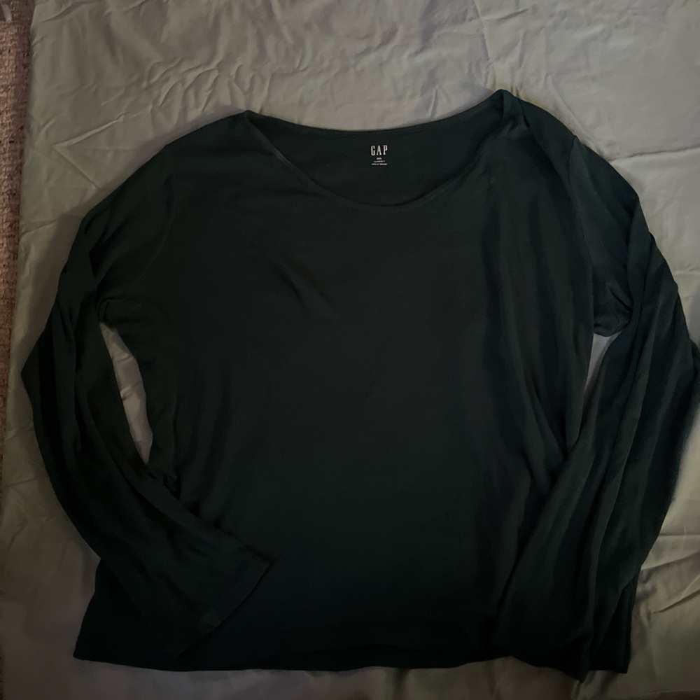 dark green/teal long sleeve shirt